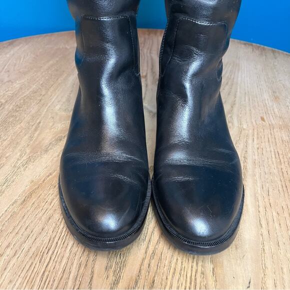 Tory Burch Everly Knee High Leather Riding Boots Tall Black Equestrian Women’s 7 - Picture 7 of 13
